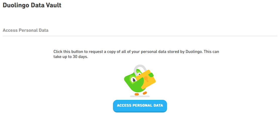 Duolingo Access Personal Data GDPR Request